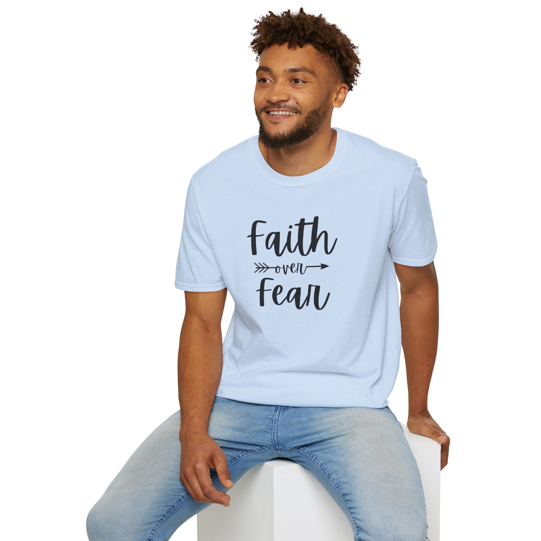 Faith Over Fear Unisex Softstyle T-Shirt | Christian Shirts for Women Men - Faith Based Gifts