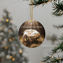Ceramic Ornament — "A Savior Was Born" Nativity Christmas Tree Decoration