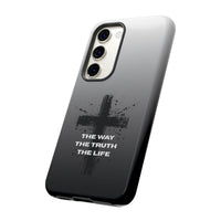 Christian Cross Phone Case — "The Way The Truth The Life" Protective Phone Cover