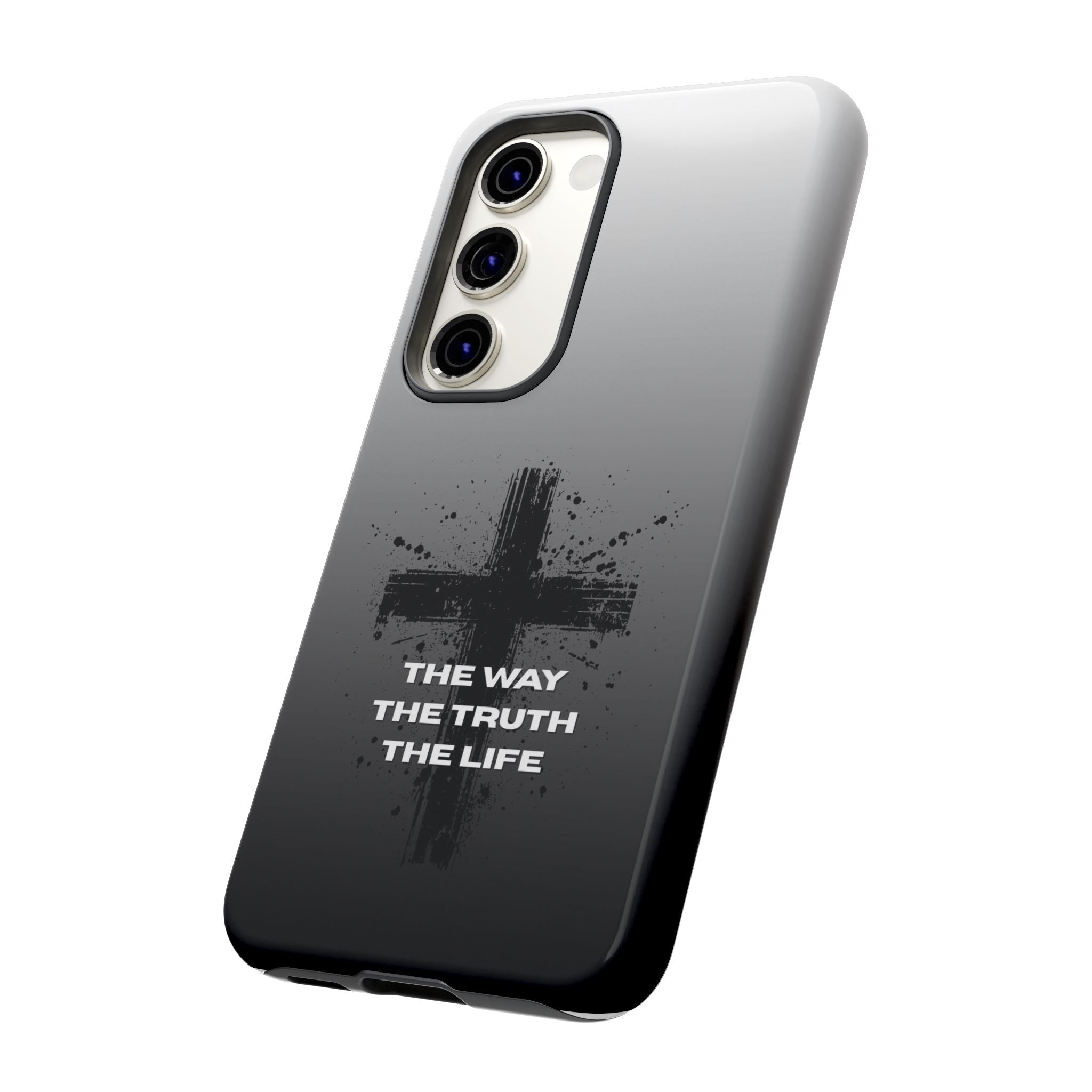 Christian Cross Phone Case — "The Way The Truth The Life" Protective Phone Cover