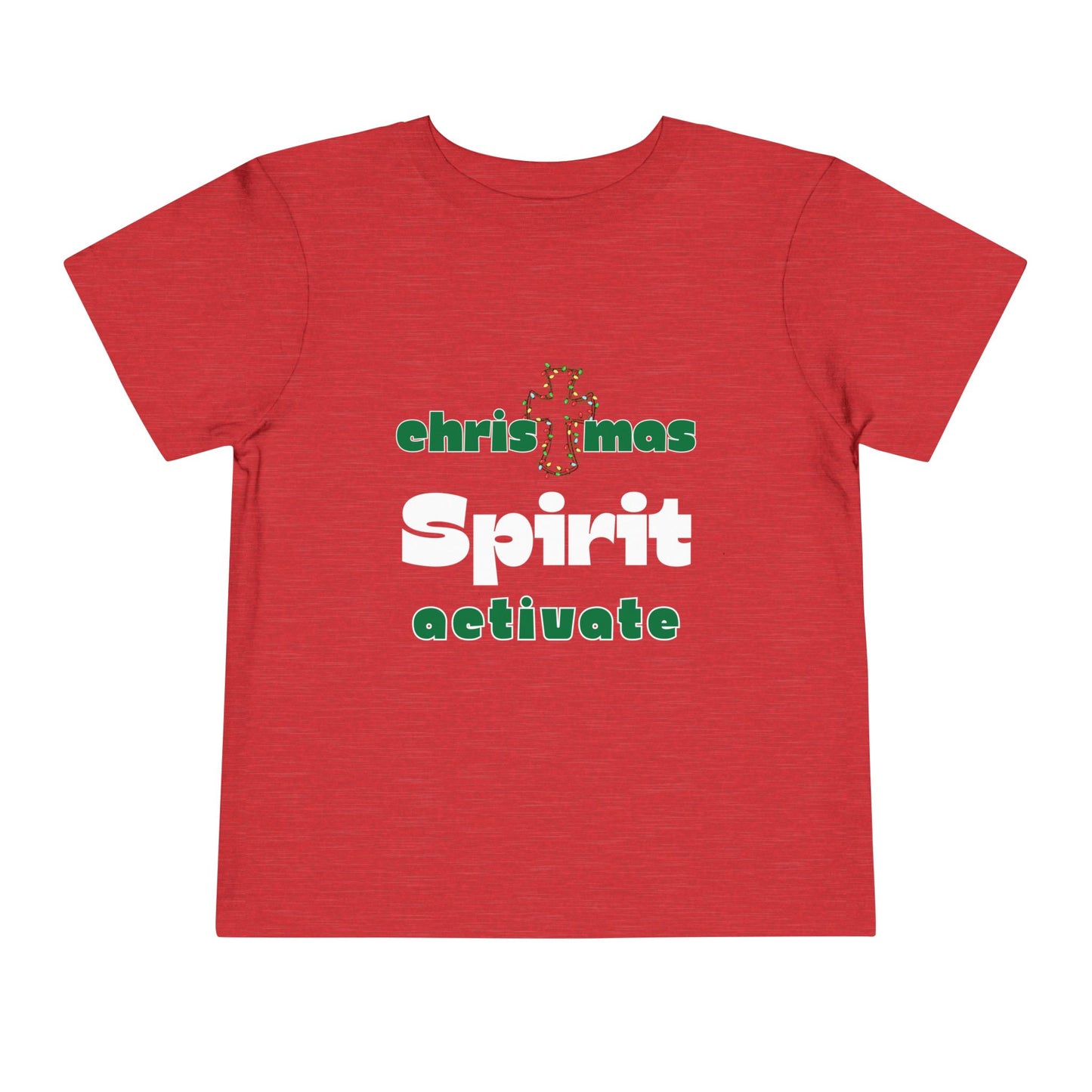 Christmas Spirit Activate Christian Christmas Shirt for Toddlers Short Sleeve Tee Christian Toddler Christmas Shirt