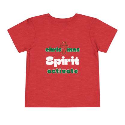 Christmas Spirit Activate Christian Christmas Shirt for Toddlers Short Sleeve Tee Christian Toddler Christmas Shirt