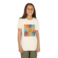 Youth Tee — 'Created With A Purpose' Retro Sunburst Kids T-Shirt