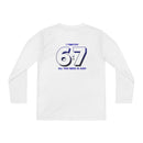 Back design - Youth Long Sleeve Tee — 1 Timothy 6:7 Faith Shirt