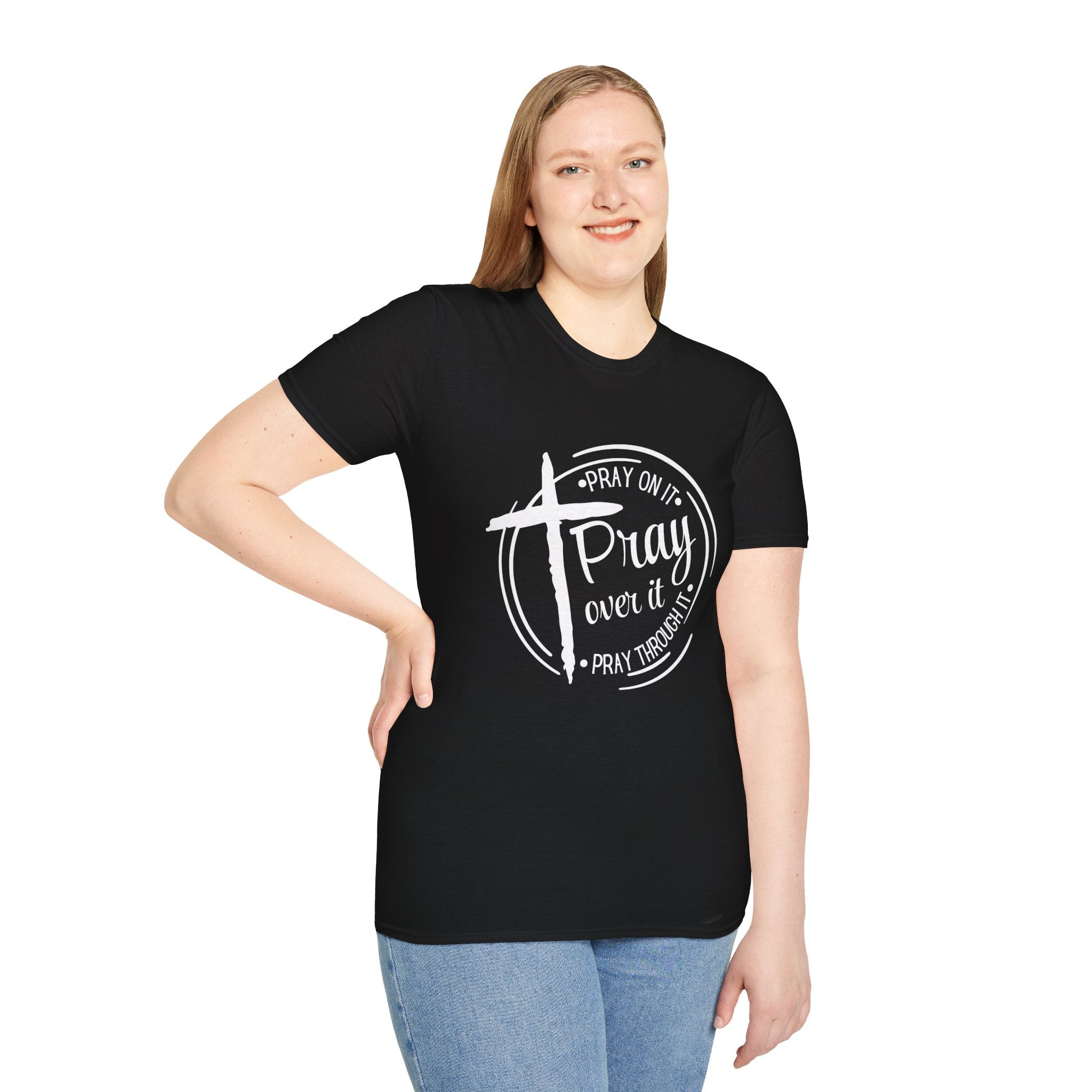 Pray Over It Christian T-Shirt — Cross Faith Prayer Tee