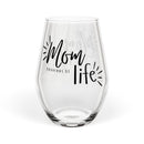 Mom Life Stemless Wine Glass - 11.75oz