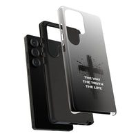 Christian Cross Phone Case — "The Way The Truth The Life" Protective Phone Cover