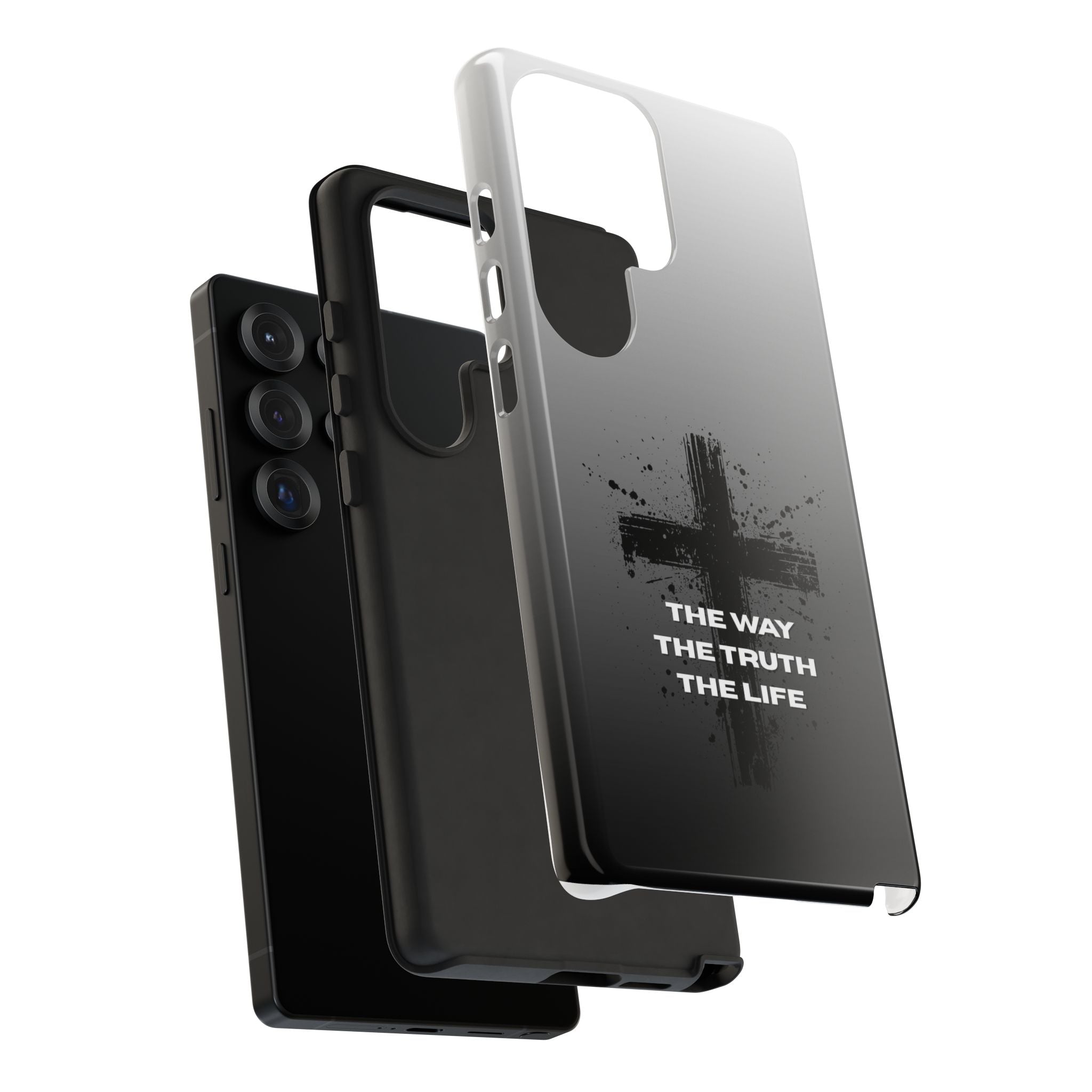 Christian Cross Phone Case — "The Way The Truth The Life" Protective Phone Cover