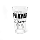 Prayer Warrior Bible Verse Water Glass - Christian Gifts for Women Men - Faith Based Gifts