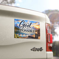 With God All Things Are Possible – Lakeside Bible Christian Car Magnet