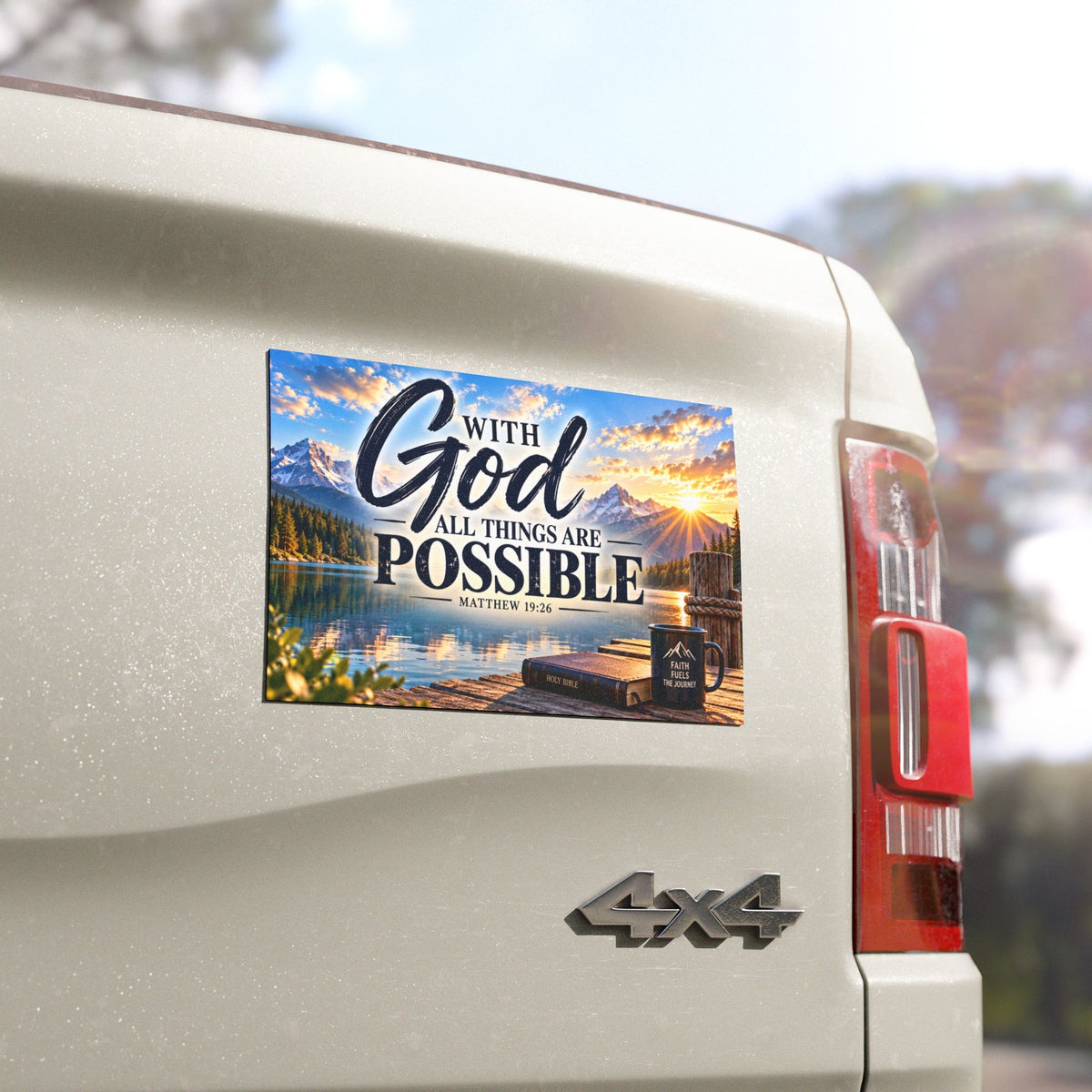 With God All Things Are Possible – Lakeside Bible Christian Car Magnet
