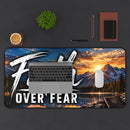 Faith Over Fear Christian Desk Mat