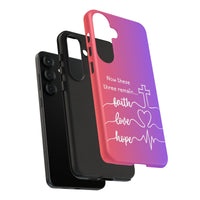 Samsung Faith, Love & Hope Gradient Phone Case — 'Now These Three Remain' Christian Protective Case