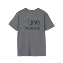 Back design - Christian T-Shirt — "Jesus Has My Back" Inspirational Faith Tee