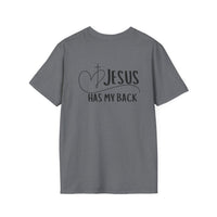 Back design - Christian T-Shirt — "Jesus Has My Back" Inspirational Faith Tee