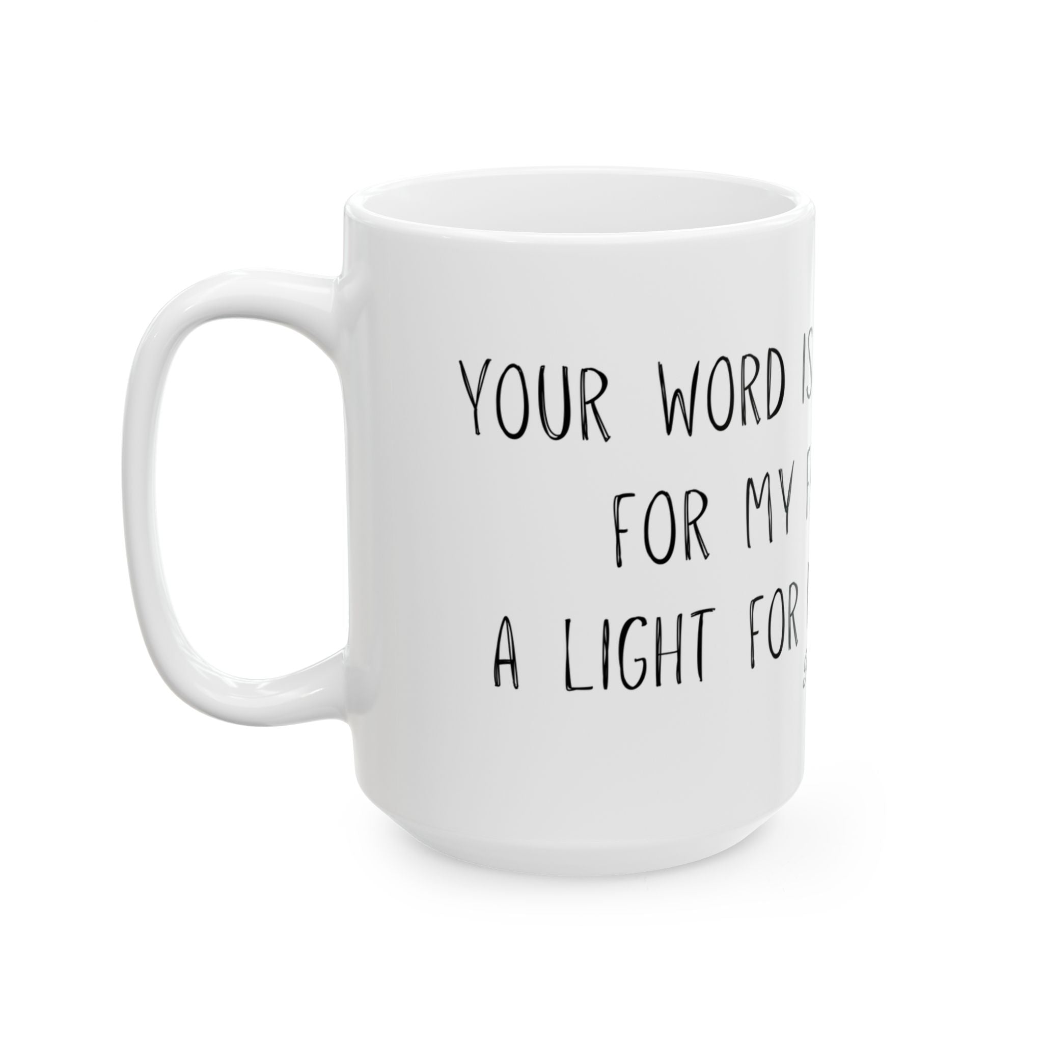 Christian Coffee Mug - Psalms 119 - Faith Gifts for Women Men
