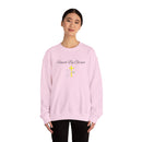 Embroidered Saved By Grace Ephesians 2:8-9 Unisex Heavy Blend Crewneck Sweatshirt