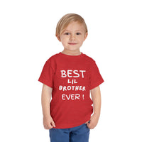 Best Lil Brother Ever Toddler Tee, Cute Kids Shirt, Sibling Gift, Birthday Gift for Toddlers, Family Matching Tee, Baby Shower Present