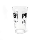 Prayer Warrior Bible Verse Water Glass - Christian Gifts for Women Men - Faith Based Gifts