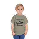 Happy Birthday Jesus Christian Christmas Shirt for Toddlers Short Sleeve Tee Christian Toddler Christmas Shirt