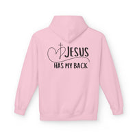 Jesus Has My Back Fleece Hoodie, Cozy Unisex Sweatshirt, Faith-Based Apparel, Perfect Gift for Christians