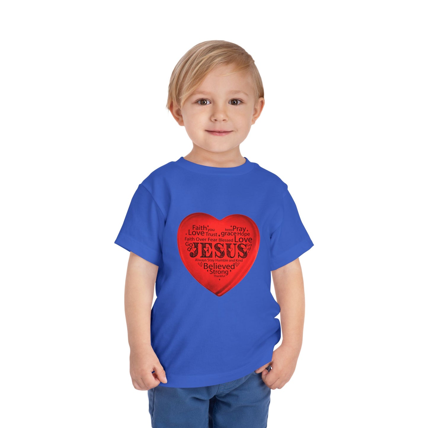 Jesus T-Shirt Christian Shirt for Toddlers Short Sleeve Tee Christian Toddler Christmas Shirt