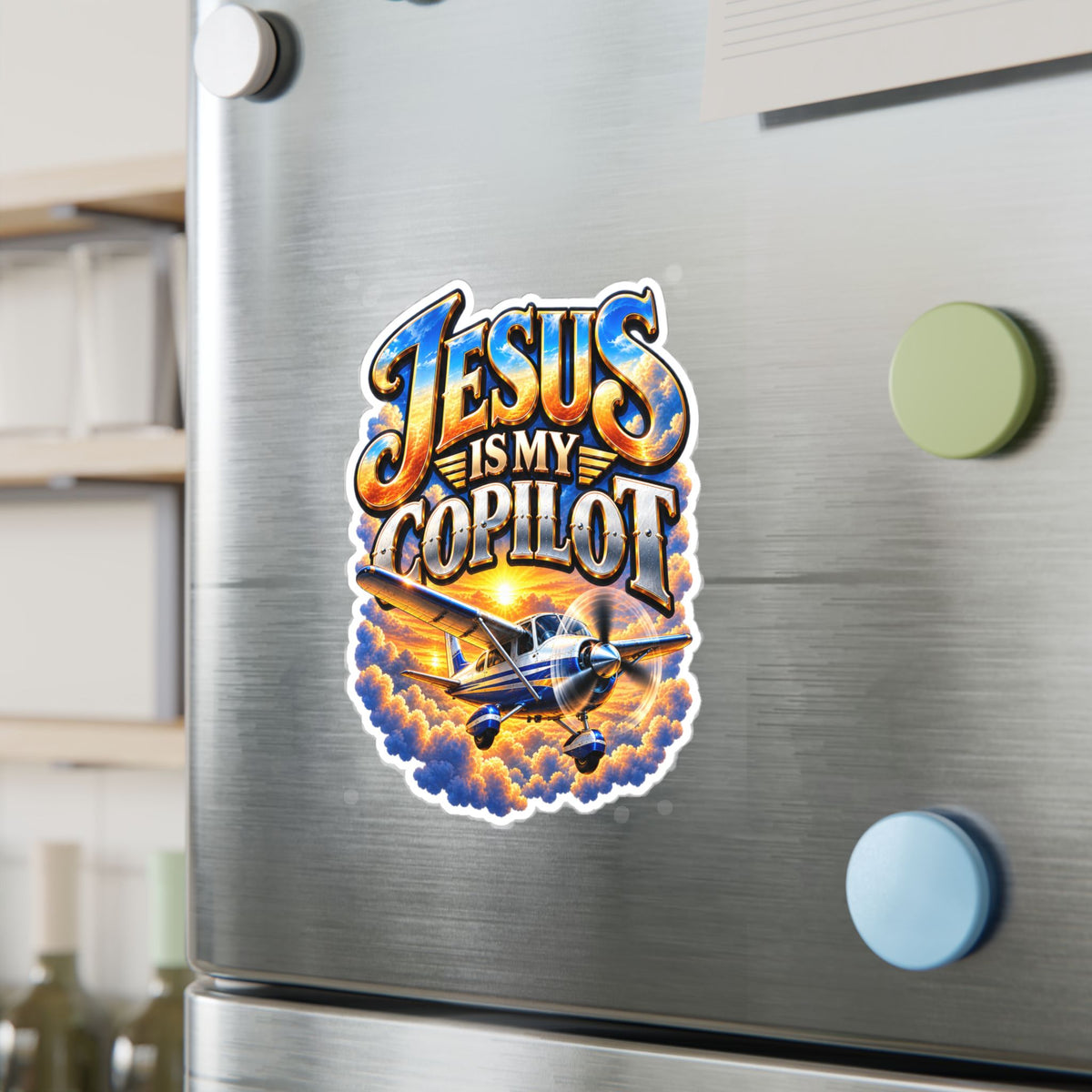 Jesus Is My Copilot – Airplane Christian Vinyl Sticker