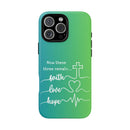 iPhone - 'Faith Love Hope' Christian Cross Protective Cover