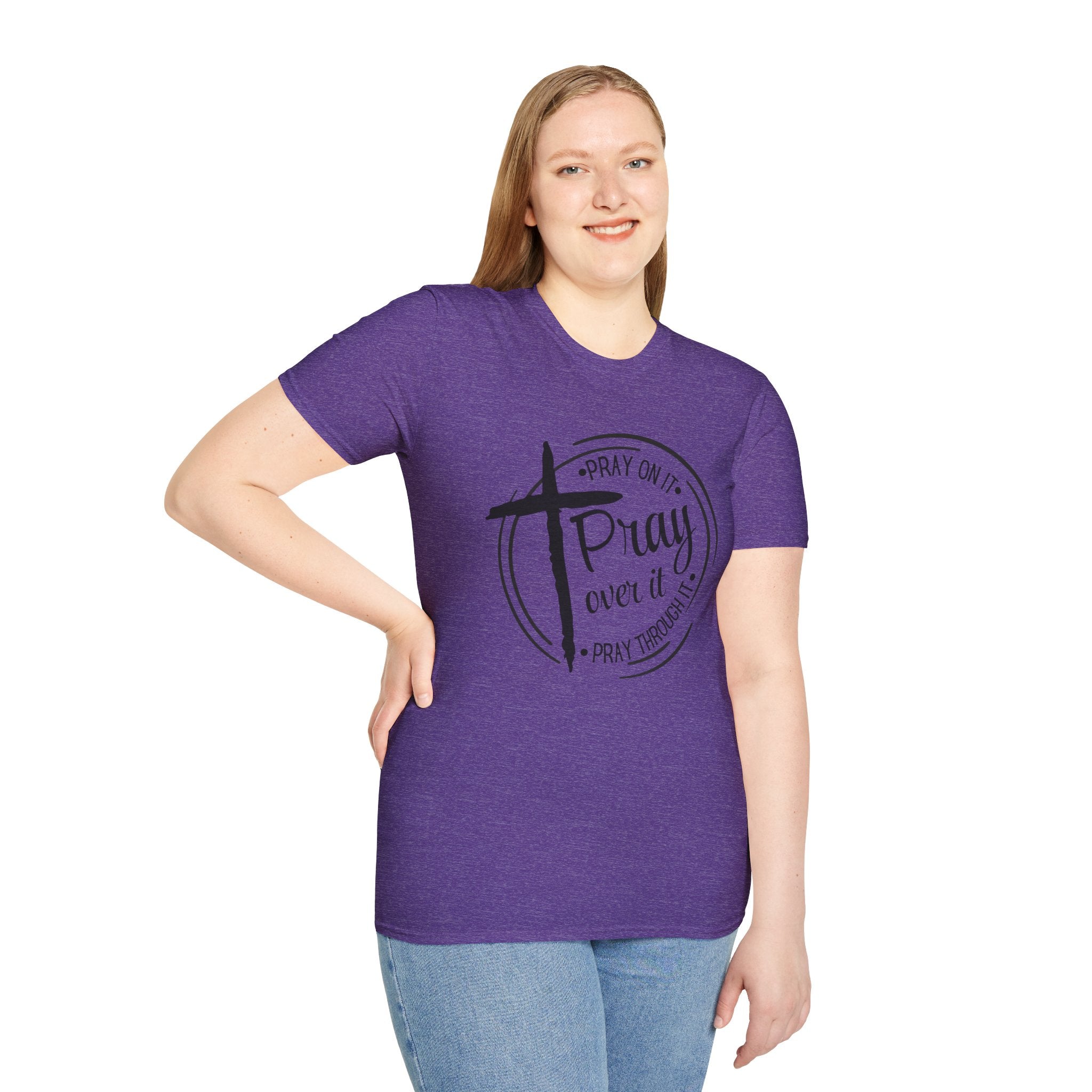 Pray Over It Christian T-Shirt — Cross Faith Prayer Tee