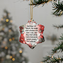 Ceramic Ornament — "They Shall Call His Name Emmanuel" Nativity Christmas Tree Decoration
