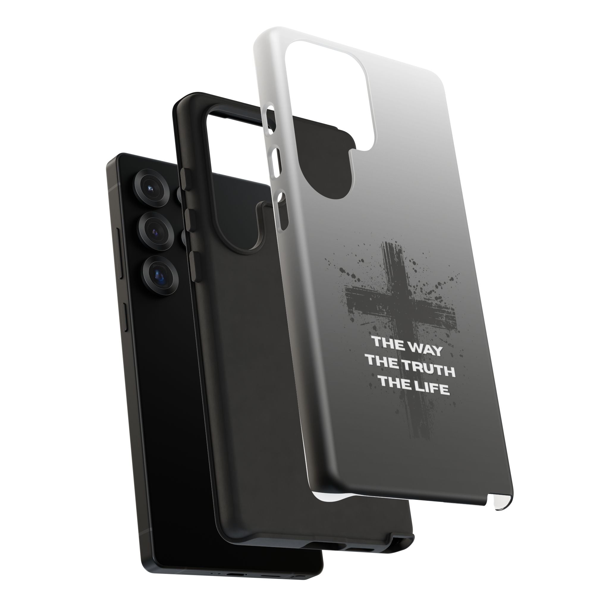 Christian Cross Phone Case — "The Way The Truth The Life" Protective Phone Cover