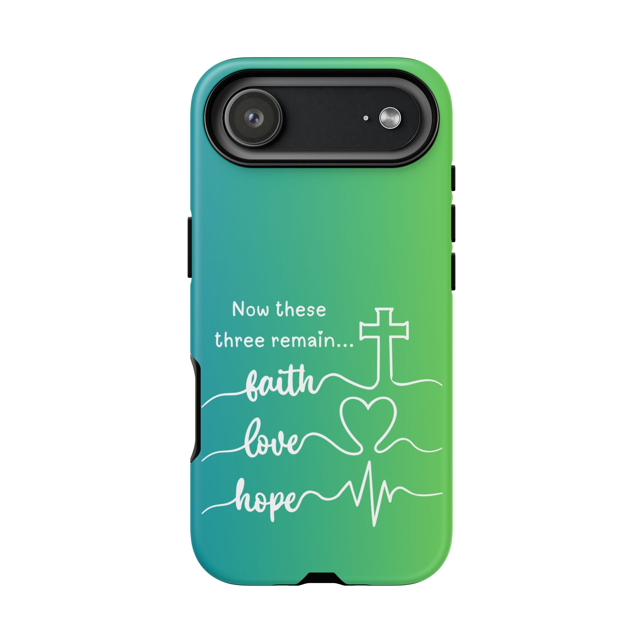 iPhone - 'Faith Love Hope' Christian Cross Protective Cover