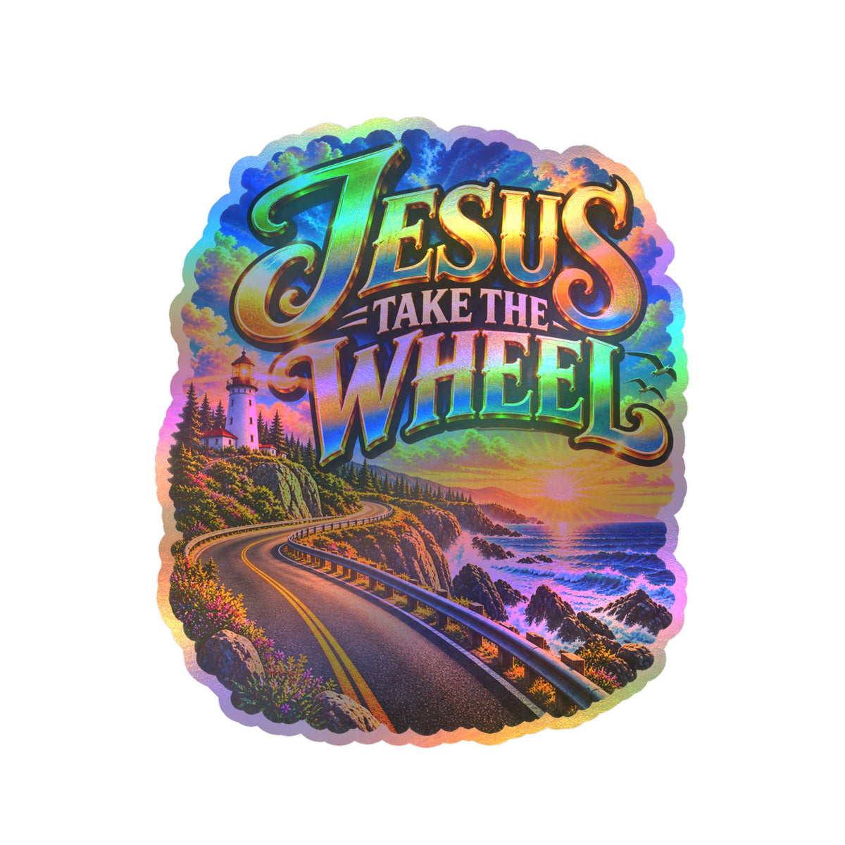Jesus Take the Wheel – Coastal Highway Christian Vinyl Sticker