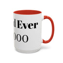 Best Dad Ever Est. 2000 Accent Coffee Mug – Personalized Gift for Dad