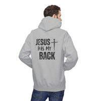 Jesus Has My Back Midweight Softstyle Fleece Hoodie