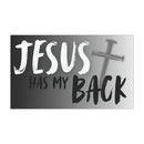 Jesus Has My Back Car Magnet — Faith-Based Christian Cross Magnetic Decal