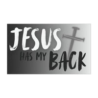 Jesus Has My Back Car Magnet — Faith-Based Christian Cross Magnetic Decal