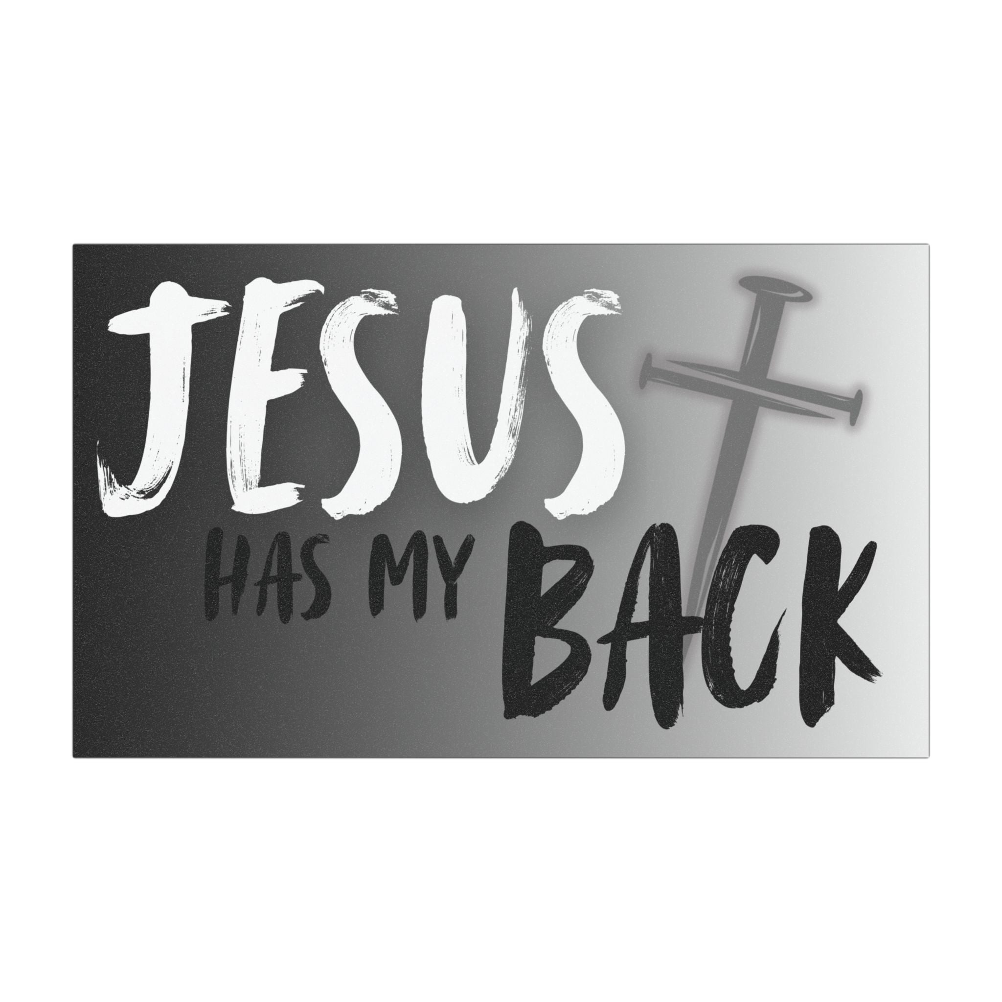 Jesus Has My Back Car Magnet — Faith-Based Christian Cross Magnetic Decal