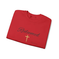 Embroidered Redeemed Psalm 77:15 Unisex Heavy Blend Crewneck Sweatshirt