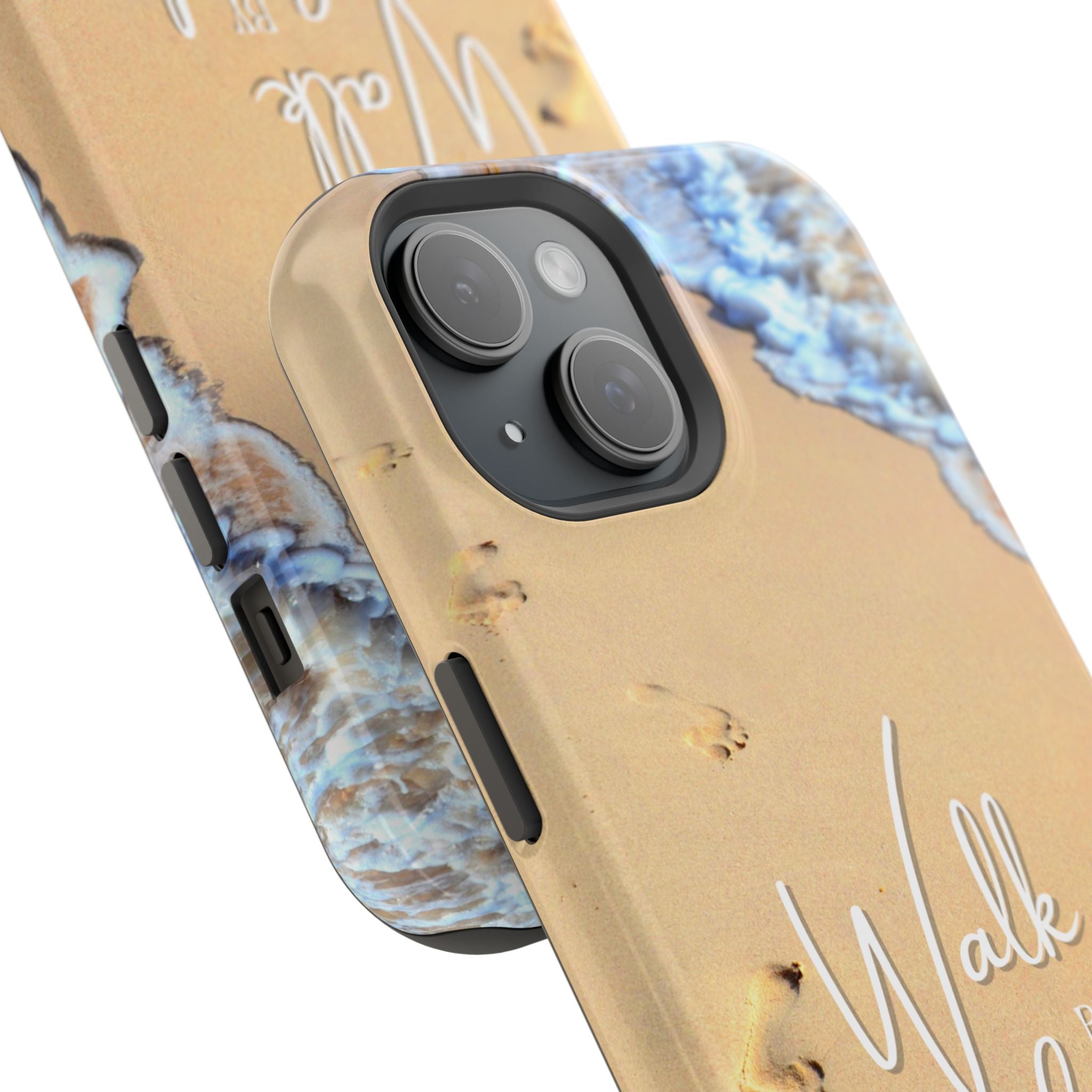 iPhone Inspirational Magnetic Phone Case, Unique Phone Accessories, Faith-Based Gifts, Coastal Vibes, Walk by Faith Design