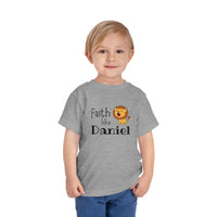 Faith Like Daniel Toddler Tee - Cute Lion Christian Shirt for Kids