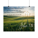 John 3:16 - Faith Wall Art - Matte Poster - Christian Gifts for Women Men