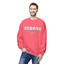 Strong & Courageous Crewneck Sweatshirt — Jeremiah 1:9 Inspirational Christian Pullover