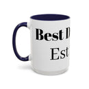 Best Dad Ever Est. 2000 Accent Coffee Mug – Personalized Gift for Dad