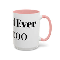 Best Dad Ever Est. 2000 Accent Coffee Mug – Personalized Gift for Dad