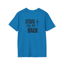 Back design - Jesus Has My Back T-Shirt — Christian Faith Cross Tee