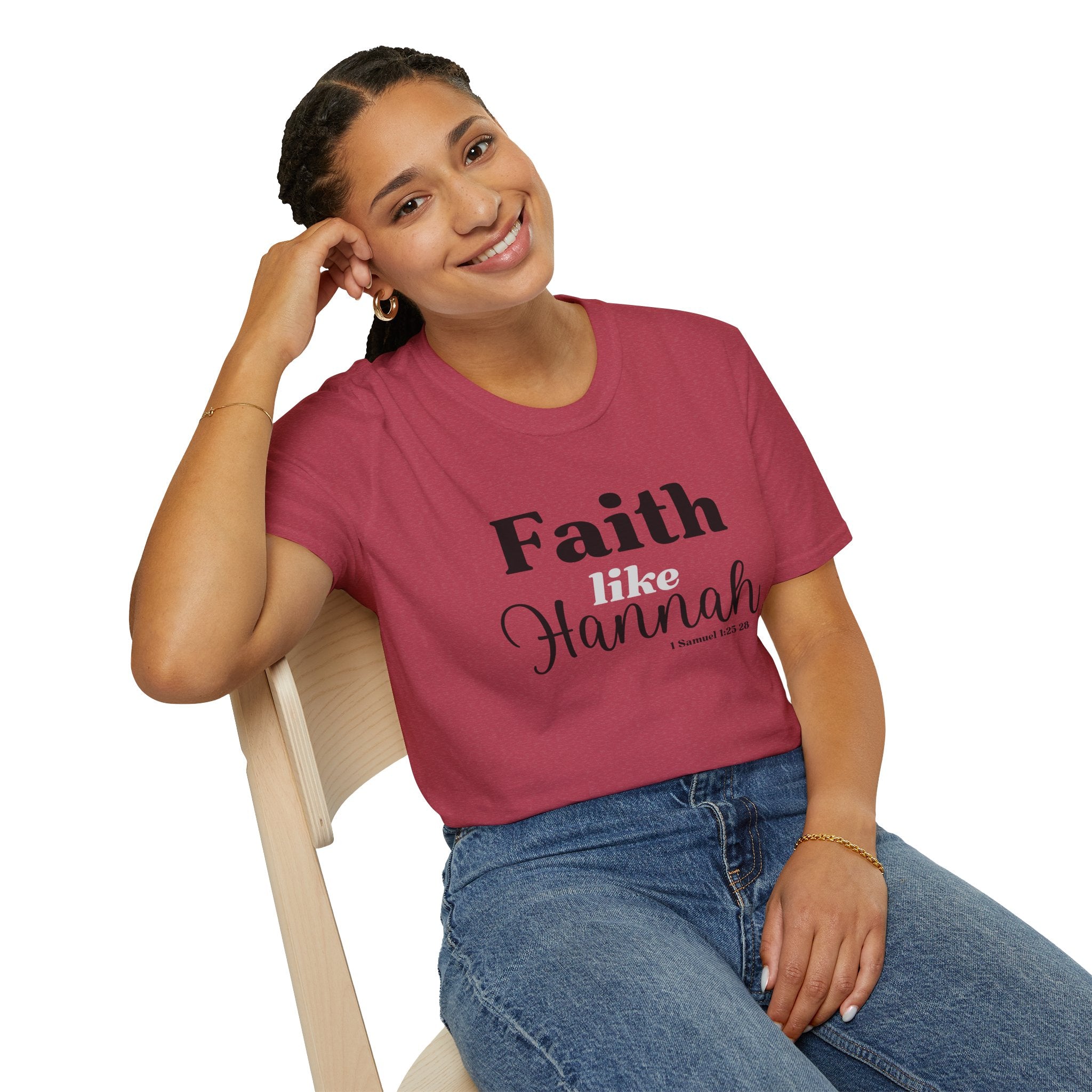 Faith Like Hannah Christian T-Shirt — Inspirational Scripture Tee (1 Samuel 1:27)
