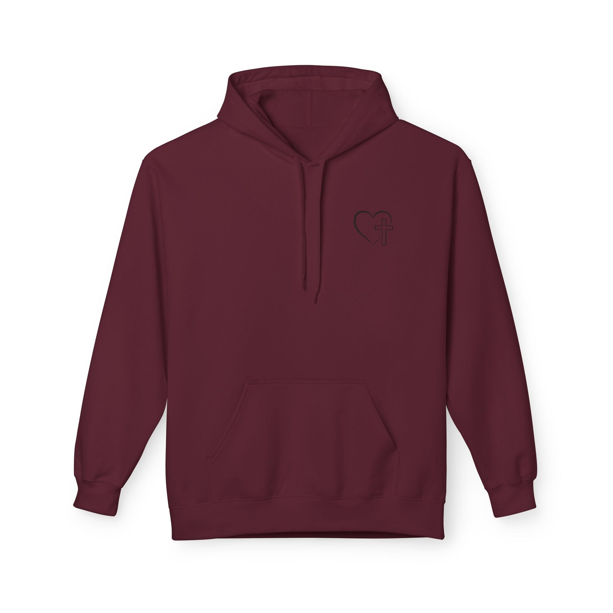Jesus Has My Back Fleece Hoodie, Cozy Unisex Sweatshirt, Faith-Based Apparel, Perfect Gift for Christians