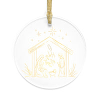 Nativity Acrylic Ornament — “O Holy Night” Christmas Tree Decoration