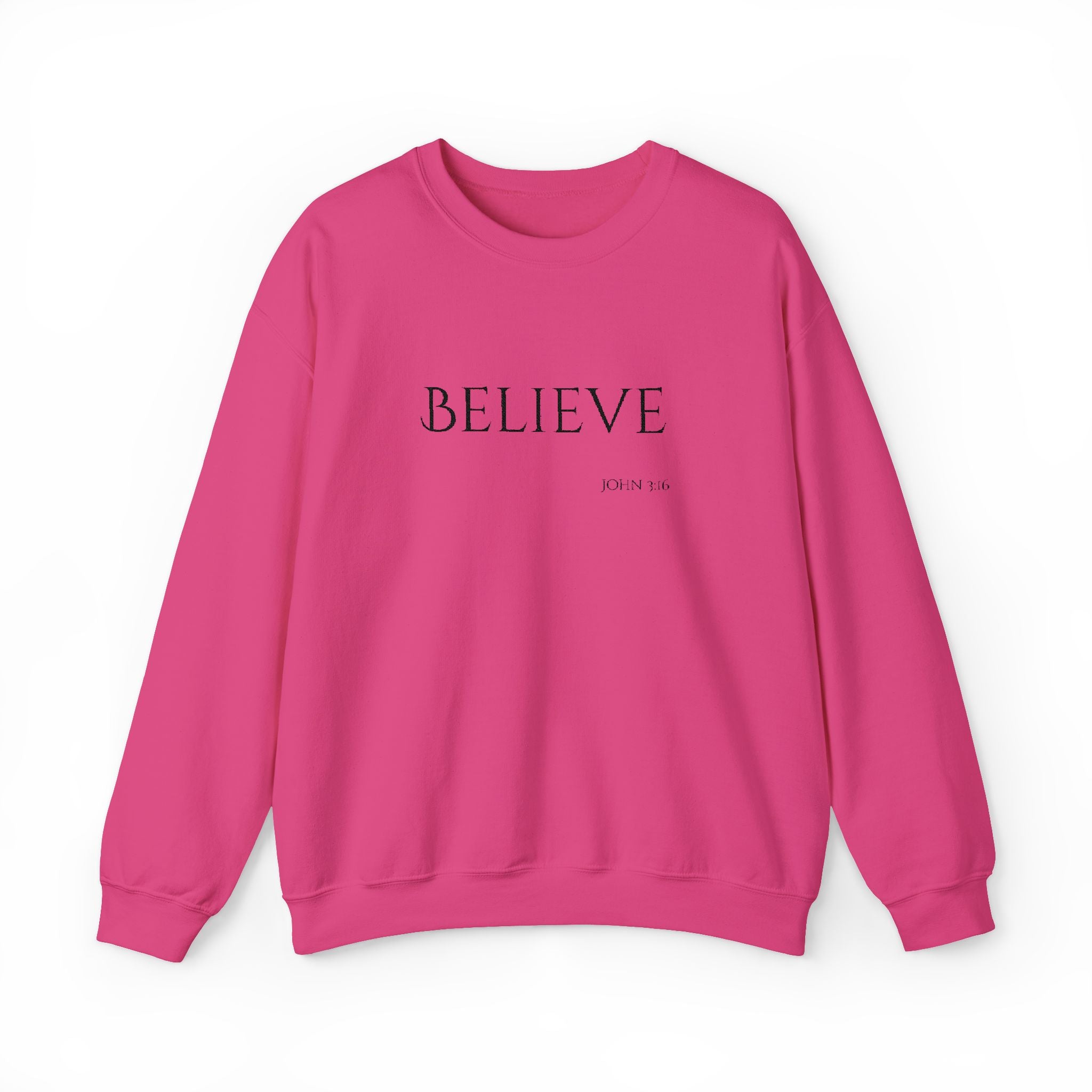 Embroidered Believe John 3:16 Unisex Heavy Blend Crewneck Sweatshirt